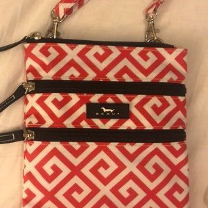 Scout brand purse, red and white